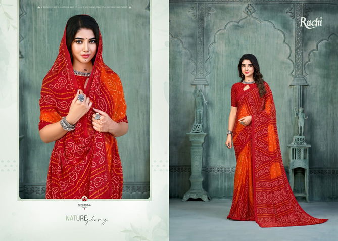 Star Chiffon 131 Bandhani Printed Daily Wear Sarees Catalog